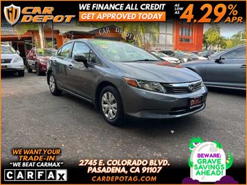 GRAY, 2012 HONDA CIVIC 1 OWNER Image 