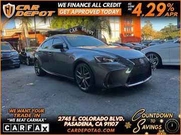 2017 LEXUS IS F SPORT RED INTERIOR for sale in PASADENA