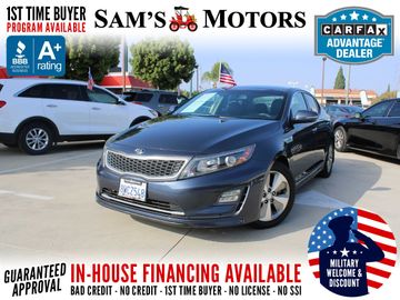 BLUE, 2015 KIA OPTIMA EX LUXURY HYBRID Image 