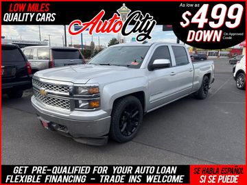 SILVER, 2015 CHEVROLET SILVERADO 1500 CREW CAB Image 