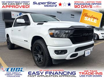 WHITE, 2020 RAM 1500 CREW CAB Image 