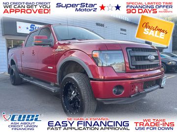 RED, 2013 FORD F150 SUPERCREW CAB Image 