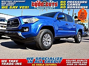 BLUE, 2018 TOYOTA TACOMA DOUBLE CAB Image 