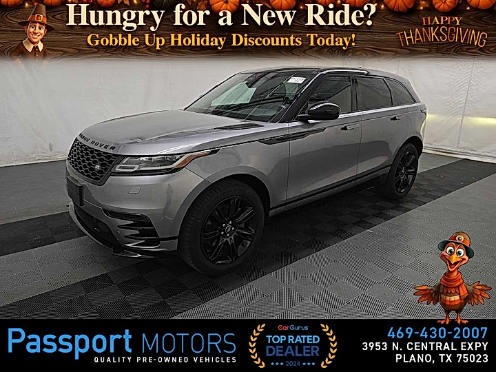 GREY, 2022 LAND ROVER RANGE ROVER VELAR/R DYNAMIC S/UP GRADED BLACK WHEELS Image 