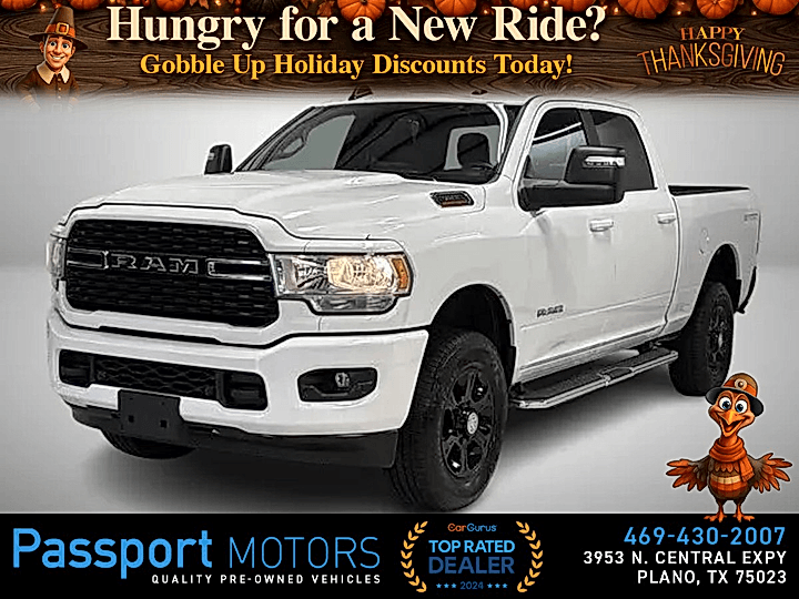 WHITE, 2024 RAM 2500 CREW CAB/SPORT EDITION/8.4" TOUCHSCREEN DISPLAY Image 