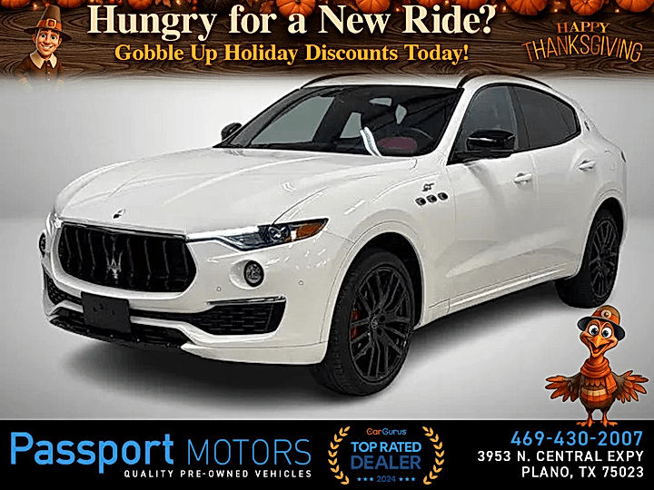 WHITE, 2022 MASERATI LEVANTE/RED INTERIOR/VENTILATED SEATS/BLACK WHEELS Image 