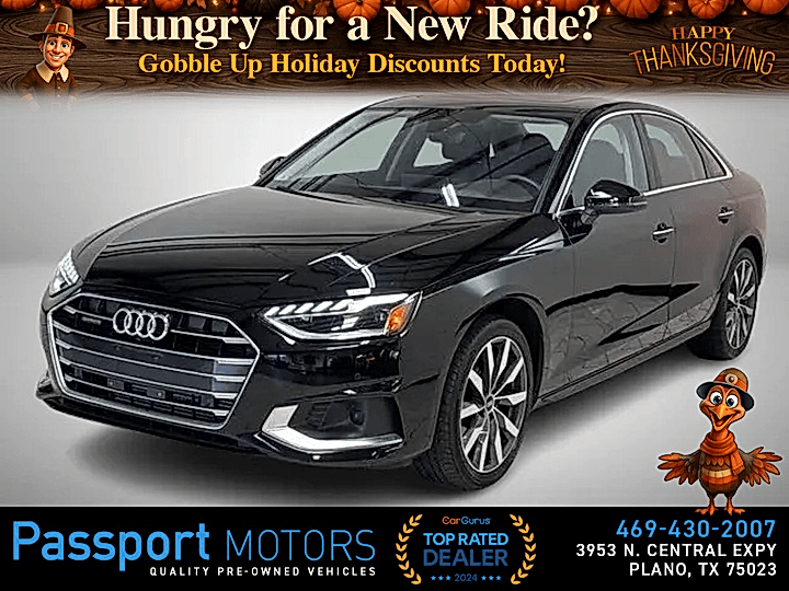 BLACK, 2023 AUDI A4/PREMIUM PLUS/BANG&OLUFSEN SOUND Image 