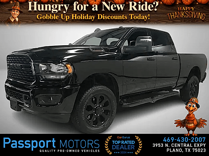 BLACK, 2024 RAM 2500 CREW CAB/LEVEL 2 /NIGHT EDITION/20" WHEELS/12" SCREEN Image 