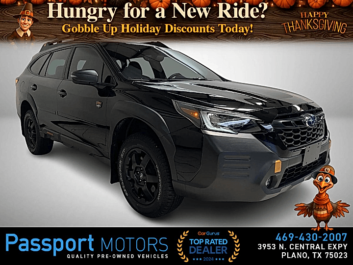 BLACK, 2022 SUBARU OUTBACK/PANORAMIC ROOF/NAVIGATION Image 