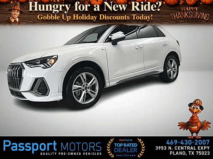 WHITE, 2024 AUDI Q3/PREMIUM PLUS/SUN ROOF/19" WHEELS Image 