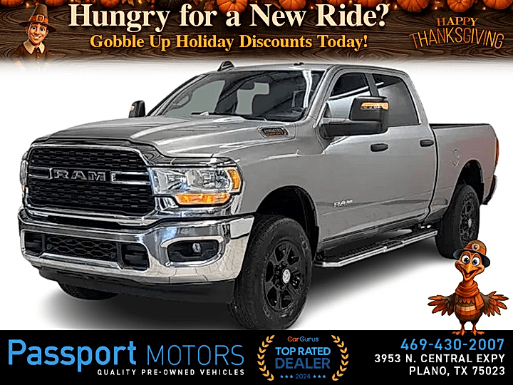 GRAY, 2024 RAM 2500 CREW CAB/LEVEL 2 PACKAGE/RUNNING BOARD Image 