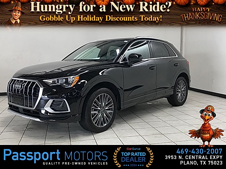 BLACK, 2022 AUDI Q3/UP GRADED 19" WHEELS/PANORAMIC ROOF Image 