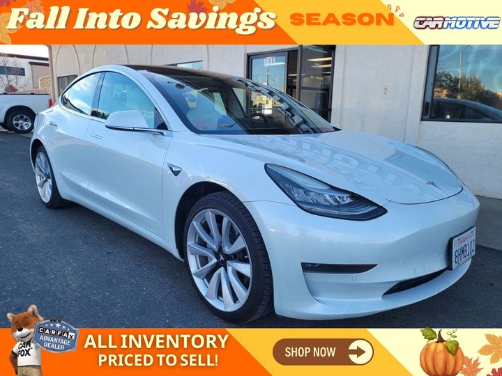 Pearl White Multi-Coat, 2018 TESLA MODEL 3 Image 