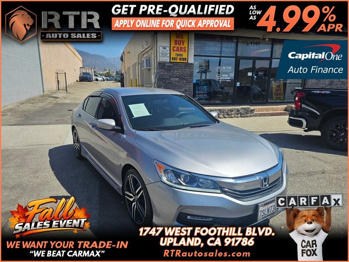 2016 HONDA ACCORD for sale in UPLAND