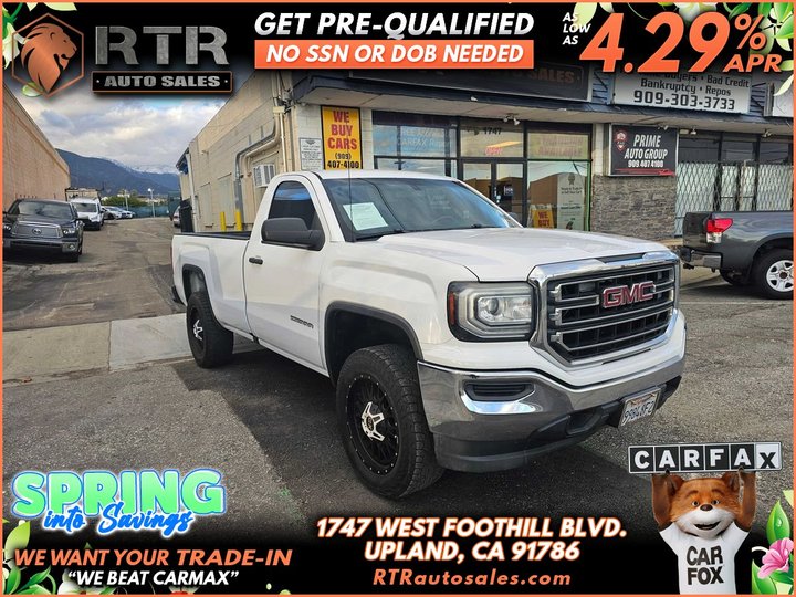 2016 GMC SIERRA 1500 REGULAR CAB for sale in UPLAND