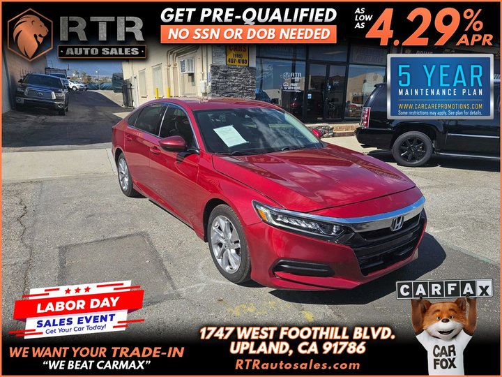 2020 HONDA ACCORD for sale in UPLAND