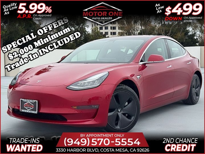 2018 TESLA MODEL 3 LONG RANGE RWD for sale in COSTA MESA