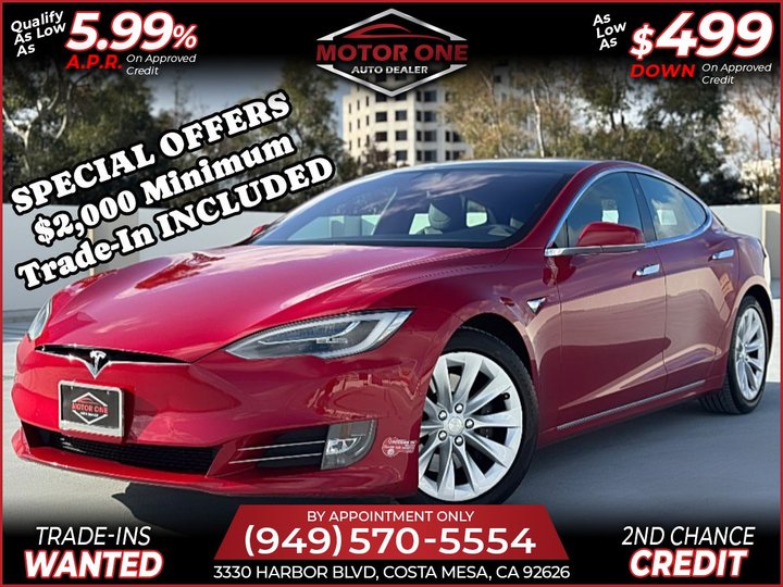 RED, 2017 TESLA MODEL S Image 
