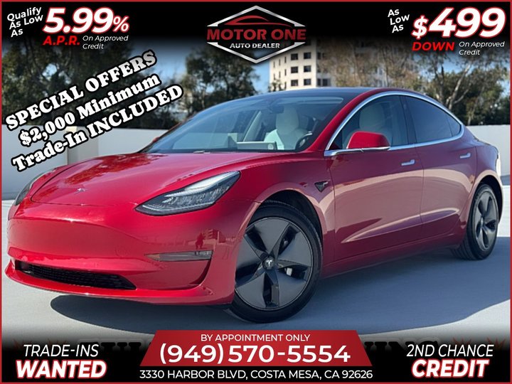 2018 TESLA MODEL 3 LONG RANGE for sale in COSTA MESA