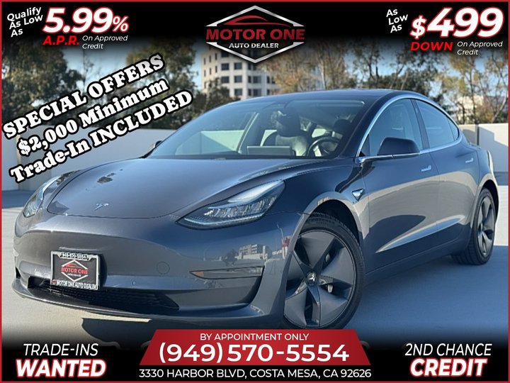 2018 TESLA MODEL 3 LONG RANGE - FULL SELF DRINING for sale in COSTA MESA