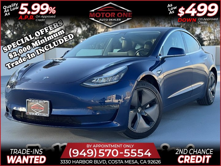 2018 TESLA MODEL 3 MID RANGE  FULL SELF DRIVING for sale in COSTA MESA
