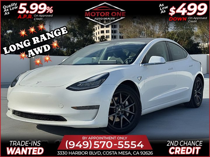 2020 TESLA MODEL 3 LONE RANGE - DUAL MOTOR for sale in COSTA MESA