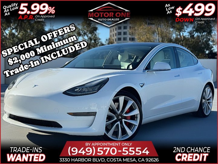 WHITE, 2018 TESLA MODEL 3 Image 