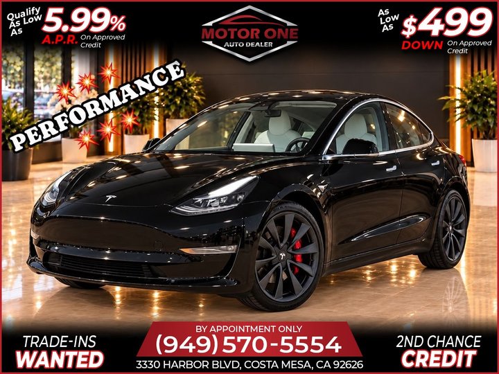 2020 TESLA MODEL 3 DUAL MOTOR PERFORMANCE AWD for sale in COSTA MESA