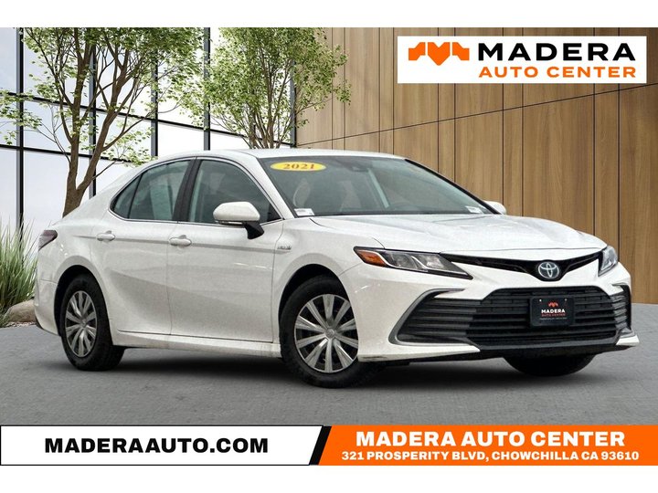 Super White, 2021 TOYOTA CAMRY HYBRID Image 