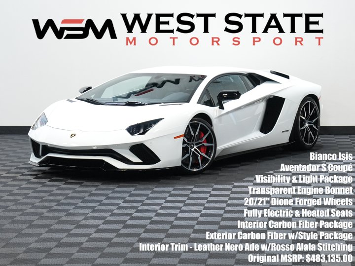 WHITE, 2018 LAMBORGHINI AVENTADOR Image 