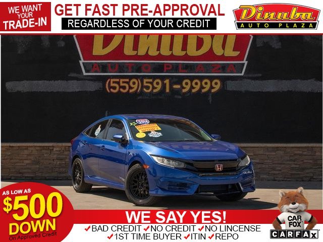 BLUE, 2016 HONDA CIVIC Image 