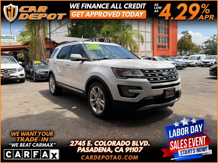 2017 FORD EXPLORER LIMITED 1 OWNER for sale in PASADENA