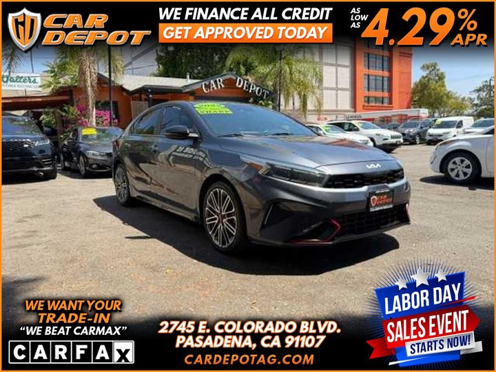 2022 KIA FORTE GT 1 OWNER RARE MANUAL TRANSMISSION for sale in PASADENA