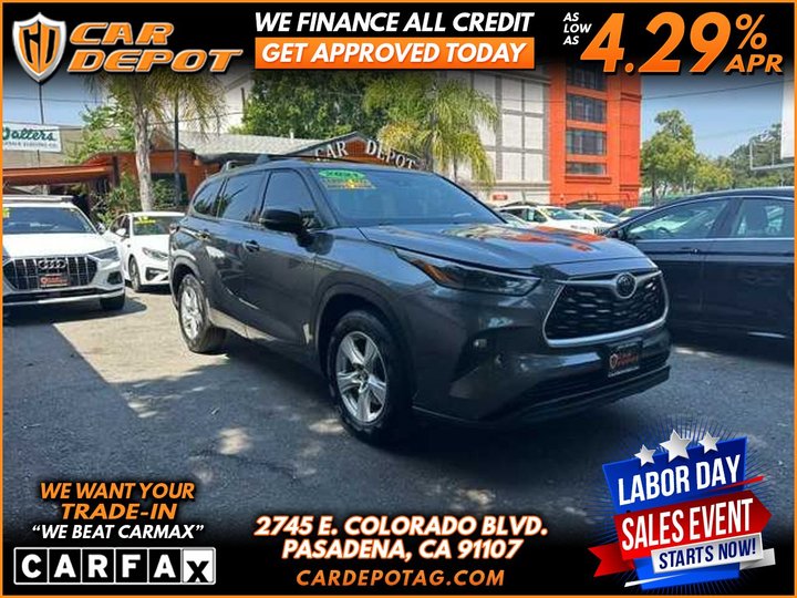 2021 TOYOTA HIGHLANDER for sale in PASADENA
