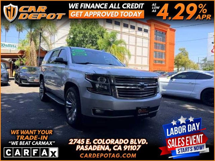 2017 CHEVROLET TAHOE PREMIER LOADED WITH DVD 24 SERCS RECORDS for sale in PASADENA