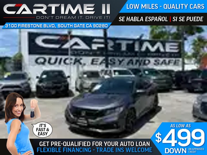 2019 HONDA CIVIC for sale in SOUTH GATE