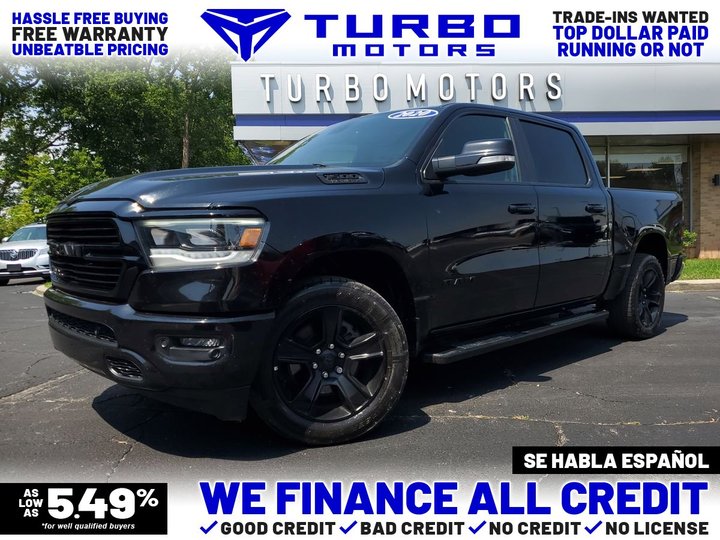BLACK, 2020 RAM 1500 CREW CAB Image 