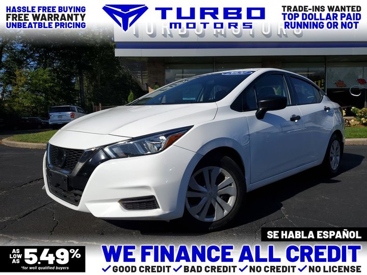 WHITE, 2021 NISSAN VERSA Image 