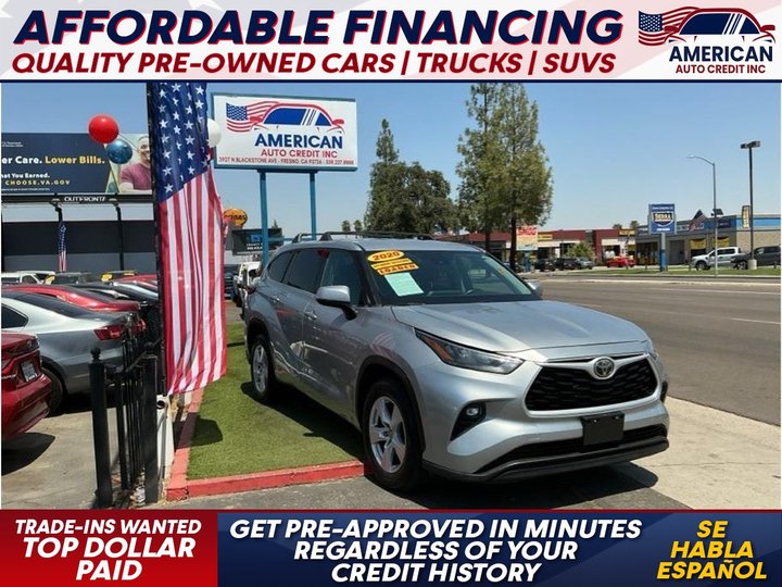 2020 TOYOTA HIGHLANDER for sale in FRESNO