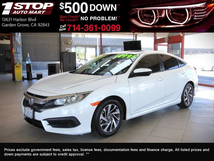 WHITE ORCHID PEARL, 2016 HONDA CIVIC SEDAN Image 