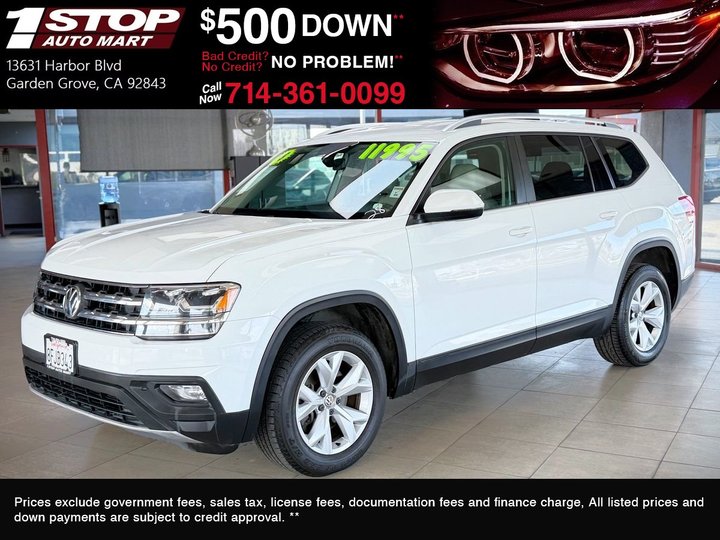 WHITE, 2018 VOLKSWAGEN ATLAS Image 