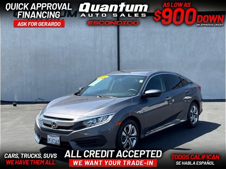 2016 HONDA CIVIC for sale in ESCONDIDO