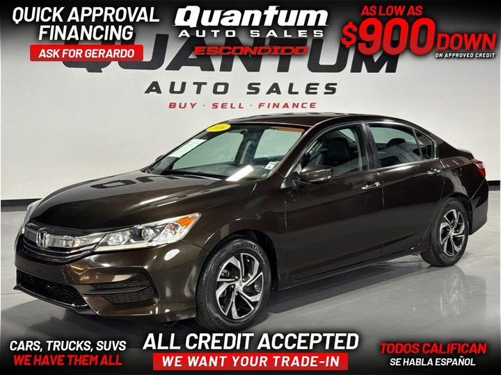 2016 HONDA ACCORD for sale in ESCONDIDO
