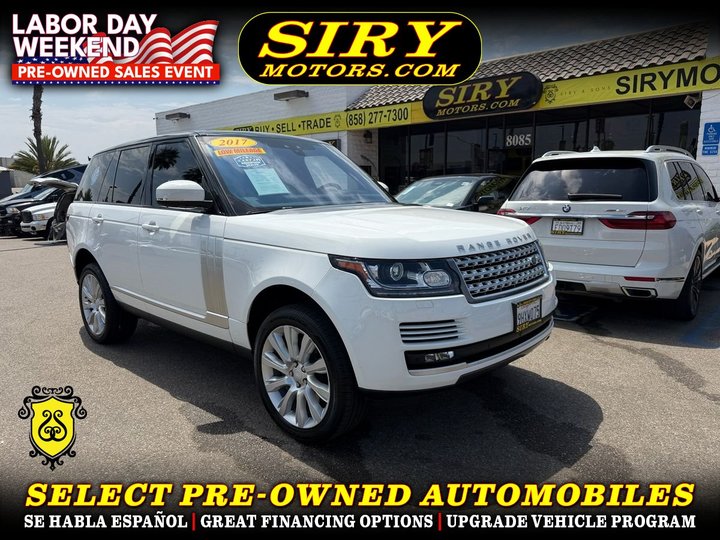 2017 LAND ROVER RANGE ROVER for sale in CHULA VISTA