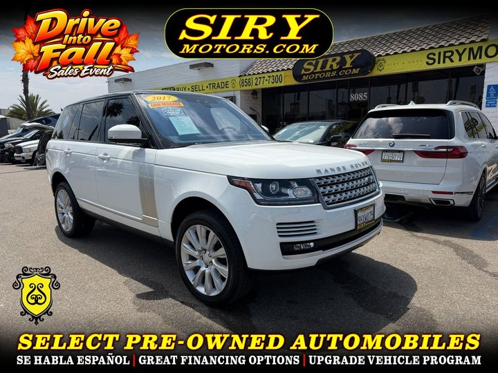 2017 LAND ROVER RANGE ROVER for sale in CHULA VISTA