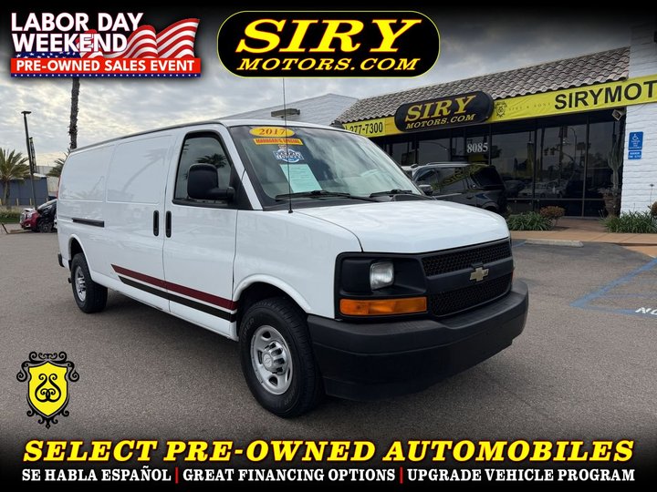 2017 CHEVROLET EXPRESS 3500 CARGO EXTENDED for sale in SAN DIEGO