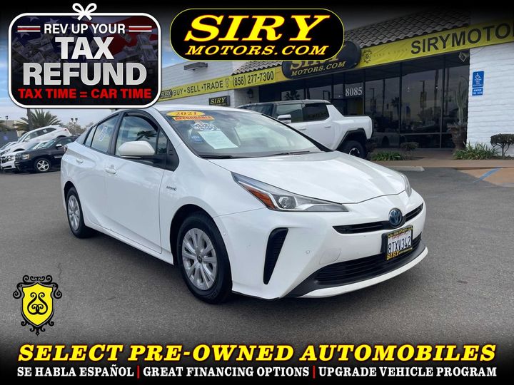 2021 TOYOTA PRIUS for sale in SAN DIEGO