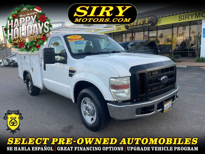 WHITE, 2008 FORD F250 SUPER DUTY REGULAR CAB Image 