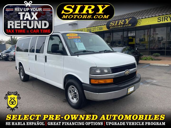 2016 CHEVROLET EXPRESS 3500 PASSENGER for sale in CHULA VISTA