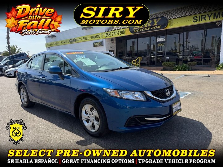 2013 HONDA CIVIC for sale in SAN DIEGO